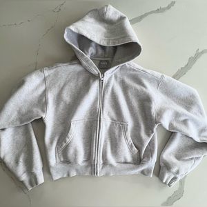 Aritzia TNA Cozy Fleece Boyfriend Boxy Zip Hoodie